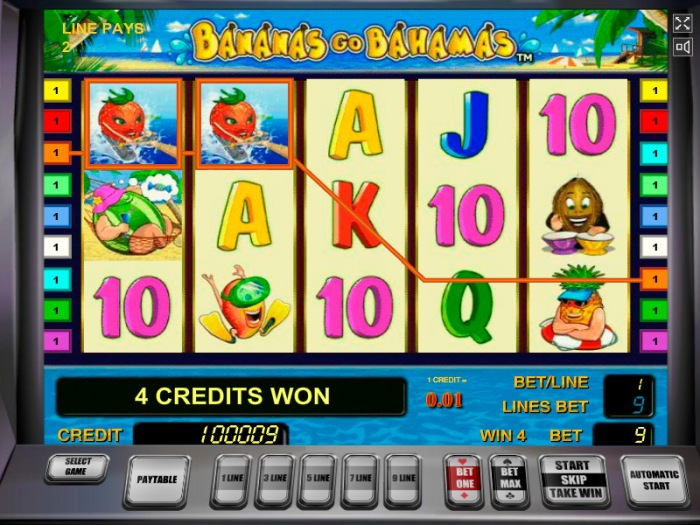 Играйте на слотах «Bananas go Bahamas» от казино Вулкан