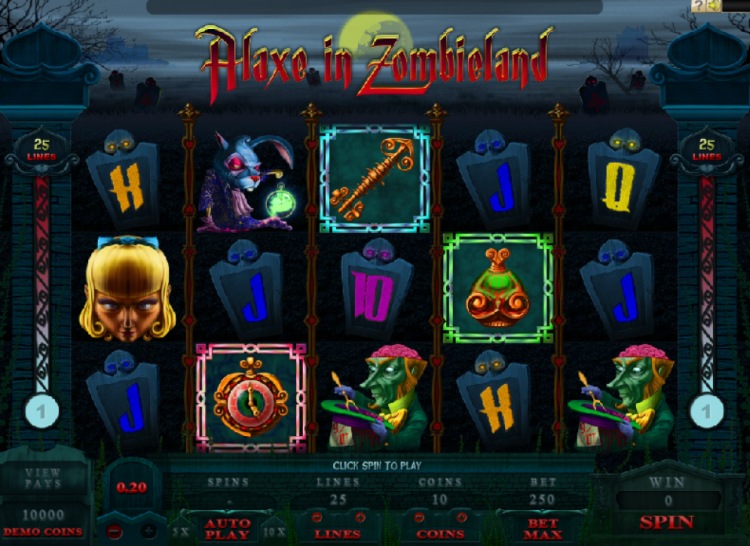 Игровые автоматы «Alaxe In Zombieland» на сайте казино Фараон